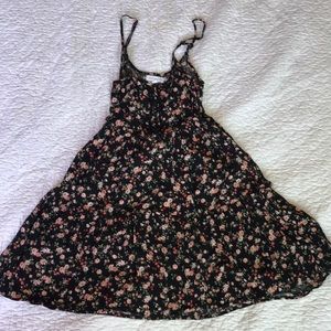 Black floral summer dress